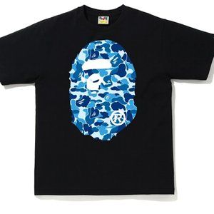 BAPE ABC Camo Big Ape Head Tee Black/Blue